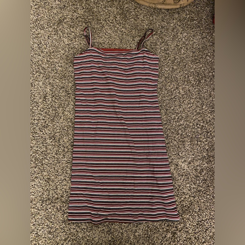 Ribbed striped body on dress